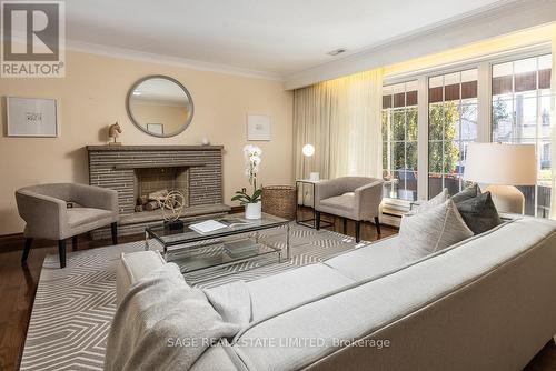 35 Buxton Road, Toronto, ON - Indoor Photo Showing Living Room With Fireplace