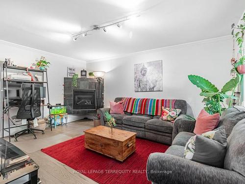 20 York St, Ajax, ON - Indoor Photo Showing Living Room With Fireplace