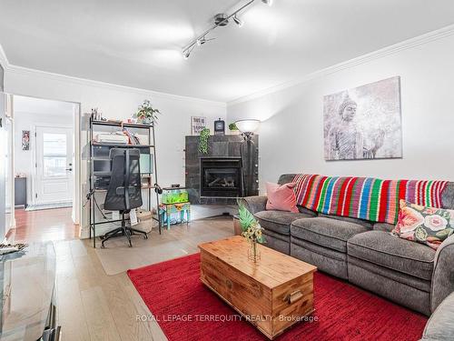 20 York St, Ajax, ON - Indoor Photo Showing Living Room With Fireplace