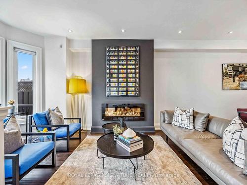 54 Bellevue Ave, Toronto, ON - Indoor Photo Showing Living Room With Fireplace