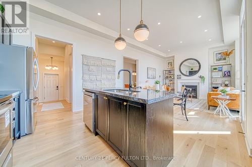 2332 Verne Bowen Street, Oshawa, ON - Indoor Photo Showing Kitchen With Fireplace With Upgraded Kitchen