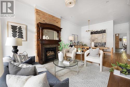 111 Cowan Avenue, Toronto, ON - Indoor Photo Showing Living Room With Fireplace