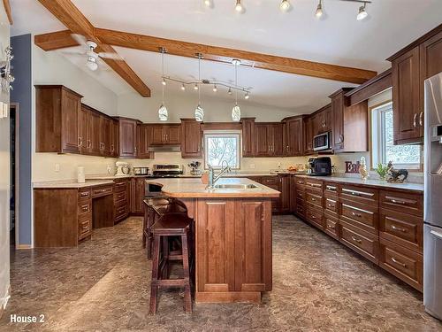 130049 29 Avenue N, Hartney, MB - Indoor Photo Showing Kitchen With Double Sink