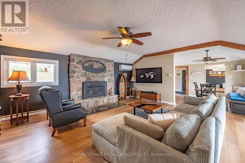 348 Fife Avenue, Smith-Ennismore-Lakefield, ON - Indoor Photo Showing Living Room With Fireplace