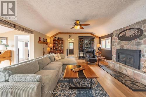 348 Fife Avenue, Smith-Ennismore-Lakefield, ON - Indoor Photo Showing Living Room With Fireplace