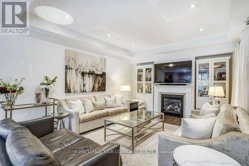 15 Lady Bianca Court, Vaughan, ON - Indoor Photo Showing Living Room With Fireplace