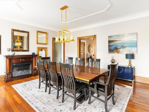 Salle Ã  manger - 552  - 562 2E Rue De La Pointe, Shawinigan, QC - Indoor Photo Showing Dining Room With Fireplace