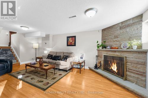 239 Hansen Road, Brampton, ON - Indoor Photo Showing Living Room With Fireplace