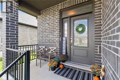 Doorway to property featuring covered porch - 466 Normanton Street, Port Elgin, ON - Outdoor With Exterior