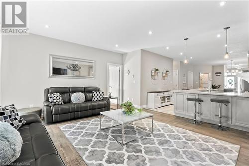 Living room featuring sink and light hardwood / wood-style flooring - 466 Normanton Street, Port Elgin, ON - Indoor Photo Showing Living Room