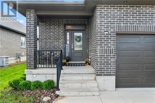 View of exterior entry featuring a garage - 466 Normanton Street, Port Elgin, ON - Outdoor