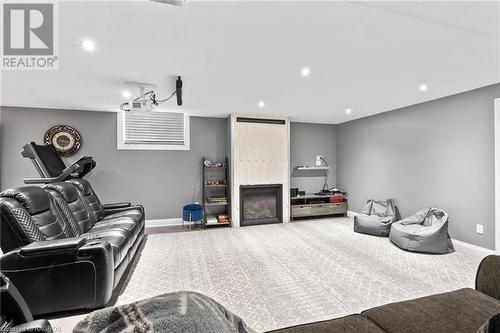 View of living room - 466 Normanton Street, Port Elgin, ON - Indoor With Fireplace