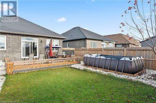 View of yard - 466 Normanton Street, Port Elgin, ON - Outdoor With Above Ground Pool