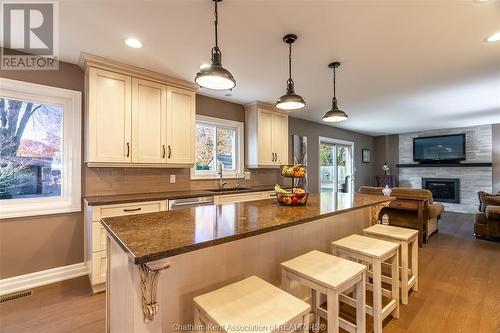 39 Holland Avenue, Chatham, ON - Indoor Photo Showing Kitchen With Fireplace