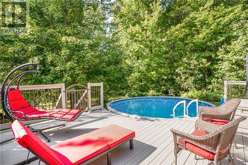 701 Fox Run Road, Hawkesbury, ON - Outdoor With Above Ground Pool With Deck Patio Veranda