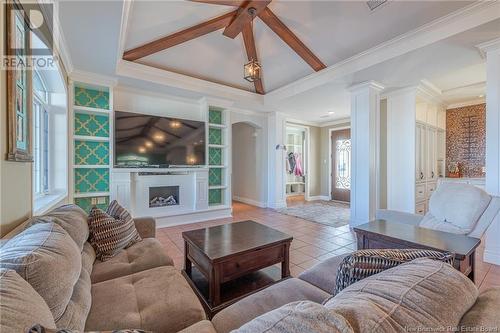 1602 Queen Elizabeth Drive, Bathurst, NB - Indoor Photo Showing Living Room With Fireplace