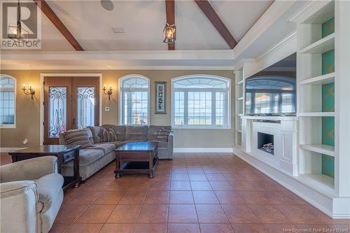 1602 Queen Elizabeth Drive, Bathurst, NB - Indoor Photo Showing Living Room With Fireplace