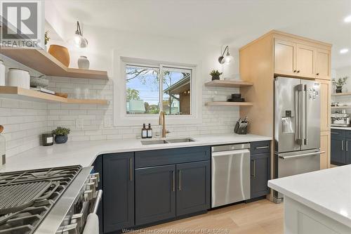 2006 Amiens Avenue, Windsor, ON - Indoor Photo Showing Kitchen With Double Sink With Upgraded Kitchen