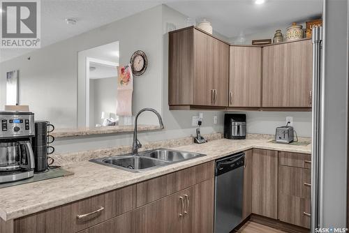 316 915 Kristjanson Road, Saskatoon, SK - Indoor Photo Showing Kitchen With Double Sink