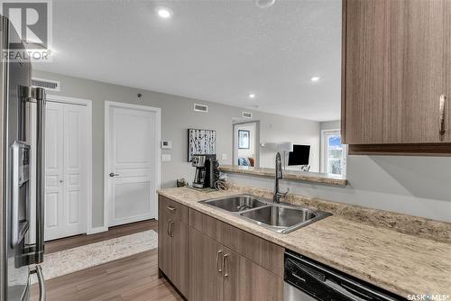 316 915 Kristjanson Road, Saskatoon, SK - Indoor Photo Showing Kitchen With Double Sink