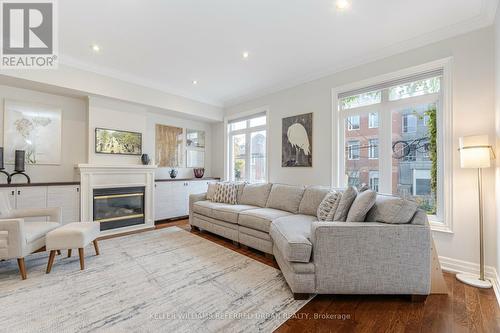 213 Heward Avenue, Toronto, ON - Indoor Photo Showing Living Room With Fireplace