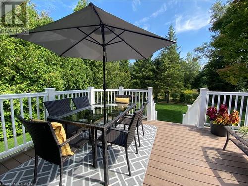 Back Deek Facing Green Space - 98 North Shore Road, Port Elgin, ON - Outdoor With Deck Patio Veranda With Exterior