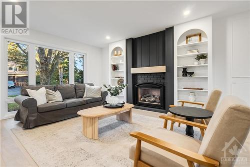 5 Rutherford Crescent, Kanata, ON - Indoor Photo Showing Living Room With Fireplace