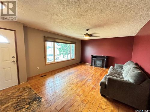 342 Howard Street, Drake, SK - Indoor Photo Showing Living Room With Fireplace