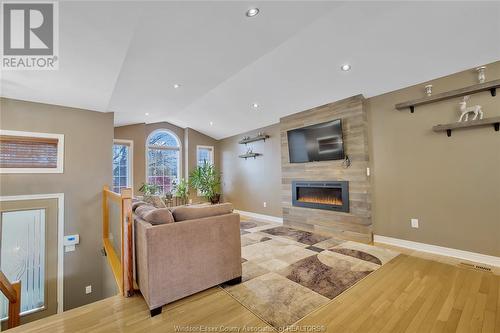 3869 Maguire, Windsor, ON - Indoor Photo Showing Living Room With Fireplace