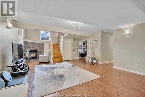 3869 Maguire, Windsor, ON - Indoor Photo Showing Living Room With Fireplace