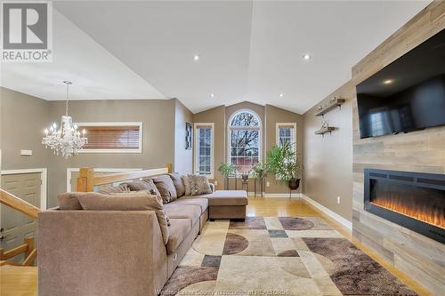 3869 Maguire, Windsor, ON - Indoor Photo Showing Living Room With Fireplace