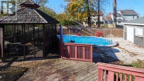 74 Walker Drive, Kingsville, ON - Outdoor With Above Ground Pool With Deck Patio Veranda