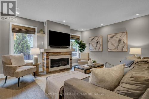 75 Ashbury Boulevard, Ajax, ON - Indoor Photo Showing Living Room With Fireplace