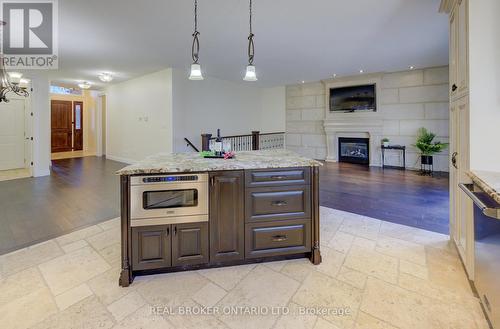 550 Pinery Trail, Waterloo, ON - Indoor Photo Showing Kitchen With Fireplace