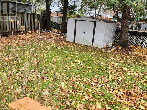 View of yard featuring a storage unit - 765 7Th Street A E, Owen Sound, ON - Outdoor With Deck Patio Veranda