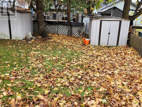 View of yard with a shed - 765 7Th Street A E, Owen Sound, ON - Outdoor With Deck Patio Veranda