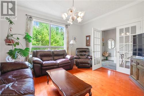 Living Room, Hardwood Floor, 9 ft Ceilings. - 125 Concession 10, Saugeen Shores, ON - Indoor Photo Showing Living Room