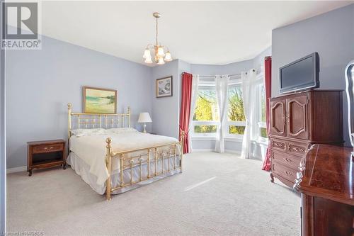 Large Primary Bedroom w/Bay Window, 9 ft Ceilings. - 125 Concession 10, Saugeen Shores, ON - Indoor Photo Showing Bedroom