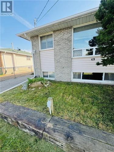 View of property exterior with a lawn - 49 Beaver Crescent, North Bay, ON - Outdoor