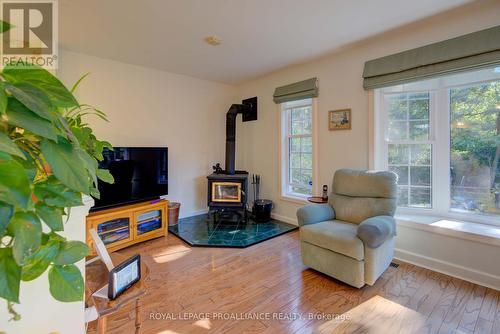 2216 Althorpe Road, Tay Valley, ON - Indoor Photo Showing Living Room With Fireplace