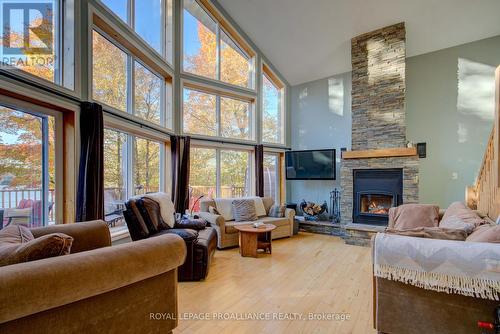 224 Island Drive Lane, South Frontenac, ON - Indoor Photo Showing Living Room With Fireplace