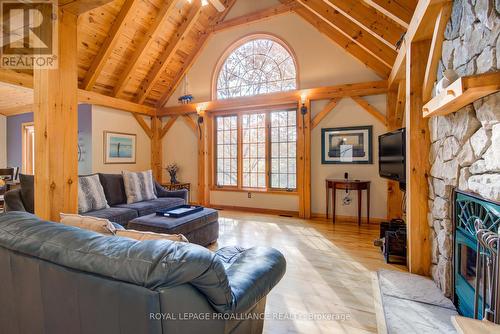 2012 Shibley Road, Central Frontenac (Frontenac Centre), ON - Indoor Photo Showing Living Room With Fireplace