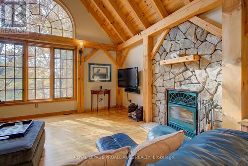 2012 Shibley Road, Central Frontenac (Frontenac Centre), ON - Indoor Photo Showing Living Room With Fireplace