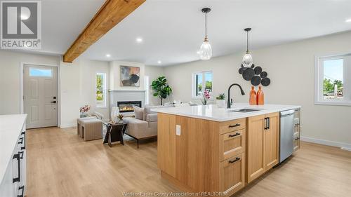 566 Texas, Amherstburg, ON - Indoor Photo Showing Kitchen With Fireplace