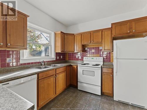 281-283 Moy Avenue, Windsor, ON - Indoor Photo Showing Kitchen With Double Sink