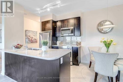 420 - 39 Annie Craig Drive, Toronto, ON - Indoor Photo Showing Kitchen With Stainless Steel Kitchen With Double Sink With Upgraded Kitchen