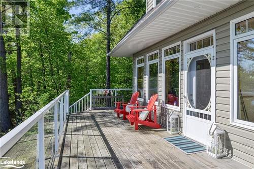 View of wooden terrace - 1320 360 Island, Port Severn, ON - Outdoor With Deck Patio Veranda With Exterior