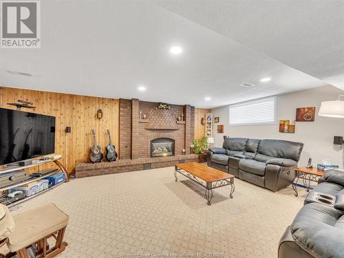 9645 Midfield, Windsor, ON - Indoor Photo Showing Basement With Fireplace