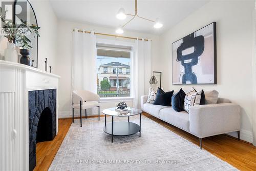 393 Ossington Avenue, Toronto, ON - Indoor Photo Showing Living Room With Fireplace