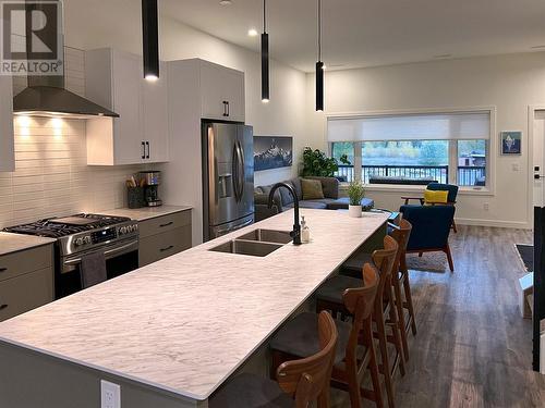 700 Riverside Way Unit# 201, Fernie, BC - Indoor Photo Showing Kitchen With Stainless Steel Kitchen With Double Sink With Upgraded Kitchen